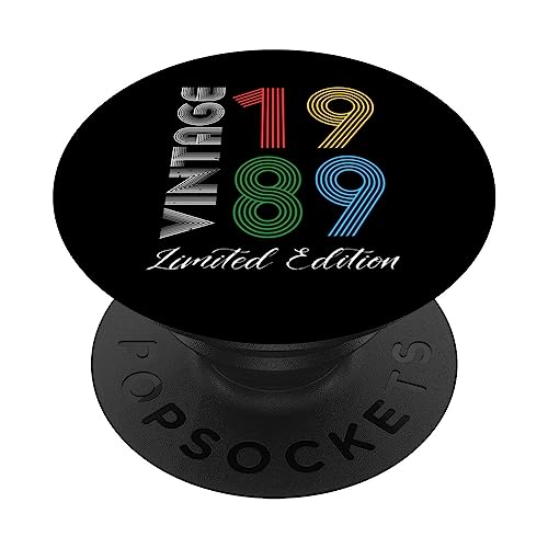 Edición Limitada 1989 Cumpleaños 1989 Nacido 1989 Vintage PopSockets PopGrip Adhesivo