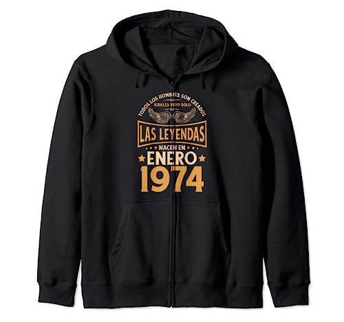 Cumpleaños Hombre Regalos Las Leyendas Enero 1974 Sudadera con Capucha