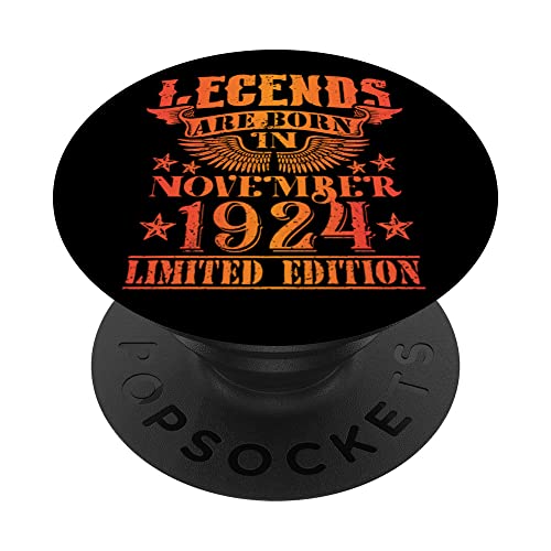 Cumpleaños Noviembre 1924 Edición Limitada Regalo Vintage PopSockets PopGrip Intercambiable
