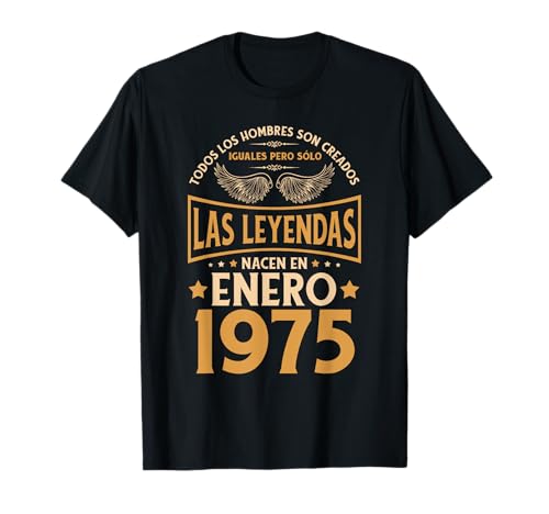 Cumpleaños Hombre Regalos Las Leyendas Enero 1975 Camiseta