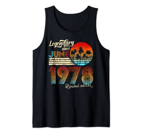 Cumpleaños Legendario Desde Junio De 1978 Regalo. Camiseta sin Mangas