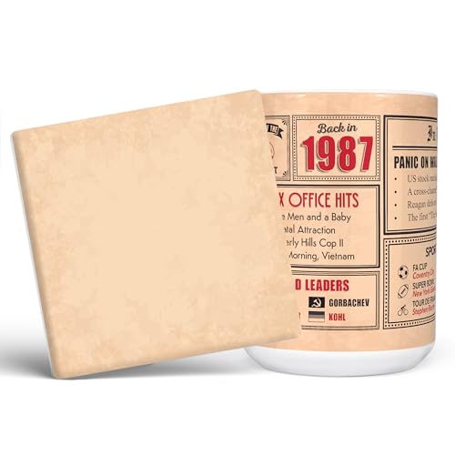 Mug Monster - Regalo de 38 cumpleaños – Taza de vuelta en 1987, regalo para hombres y mujeres, 38...