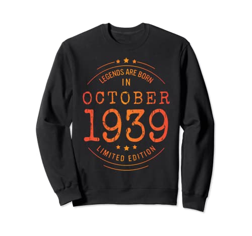 Cumpleaños Octubre 1939 Edición Limitada Regalo Used Vintage Sudadera