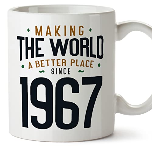 MUGFFINS Tazas 1967 Cumpleaños - En Inglés - Making the World a Better Place - 11 oz / 330 ml -...