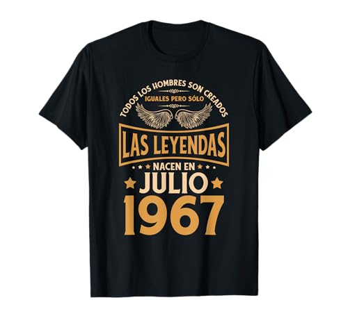 Cumpleaños Hombre Regalos Las Leyendas Julio 1967 Camiseta