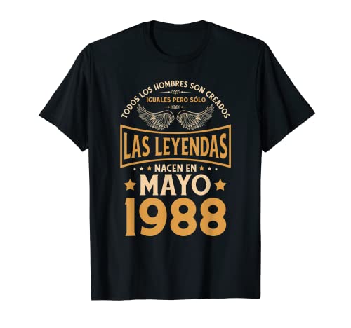 Cumpleaños Hombre Regalos Las Leyendas Mayo 1988 Camiseta