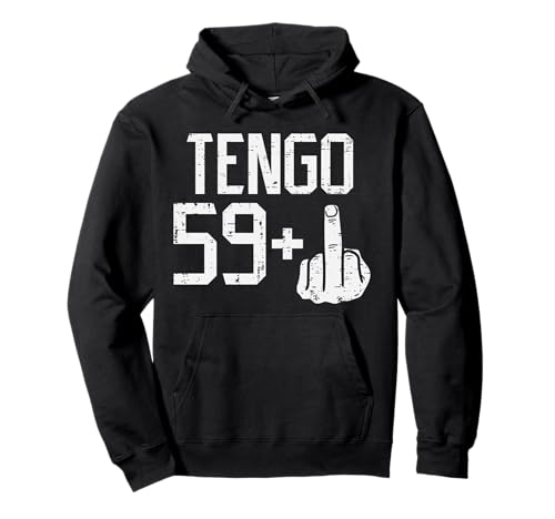 59 + Dedo Medio Fiesta Humor 60 Anos Cumpleanos Regalo Sudadera con Capucha