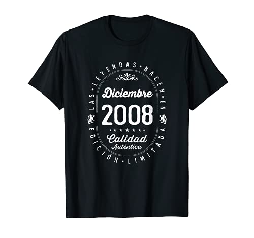 13 años Cumpleaños Las Leyendas nacen en Diciembre de 2008 Camiseta