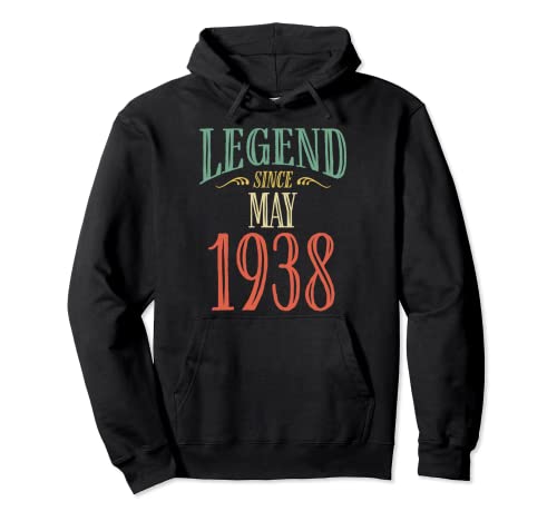 Leyenda desde mayo de 1938 Diseño de cumpleaños Sudadera con Capucha