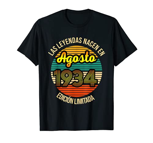 Las Leyendas nacen en Agosto 1934 87 Años Agosto 1934 Camise Camiseta