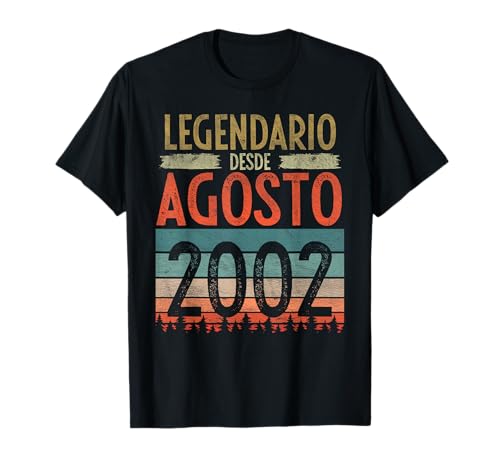 Agosto 2002 Vintage - 24 Años Regalo Cumpleaños Hombre Camiseta