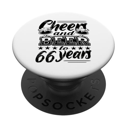 66 cumpleaños 66 cumpleaños hombre 66 cumpleaños papá PopSockets PopGrip Adhesivo