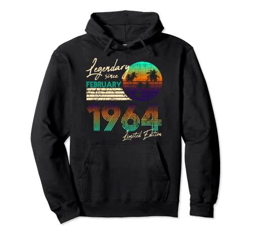 Legendario de cumpleaños desde febrero de 1964 Sudadera con Capucha