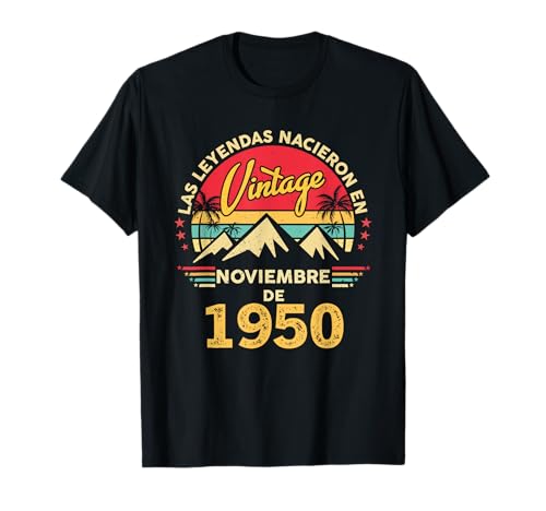 75 Años Cumpleaños Vintage Nacido En Noviembre 1950 Camiseta