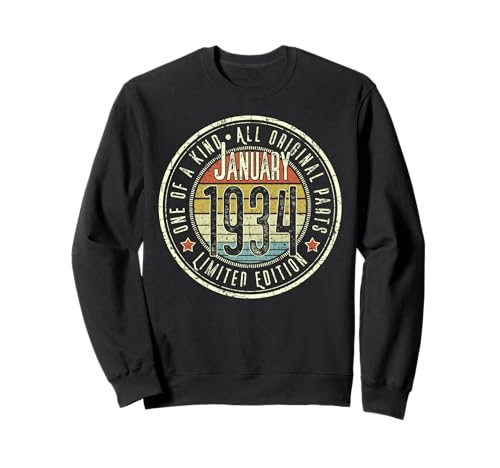 Edición Limitada Retro de enero de 1934 para 91 cumpleaños Sudadera