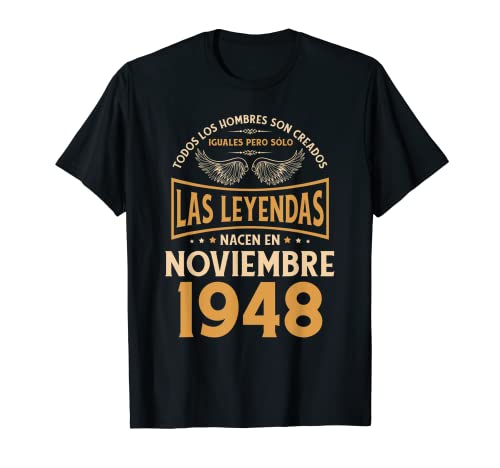 Cumpleaños Hombre Regalos Las Leyendas Noviembre 1948 Camiseta