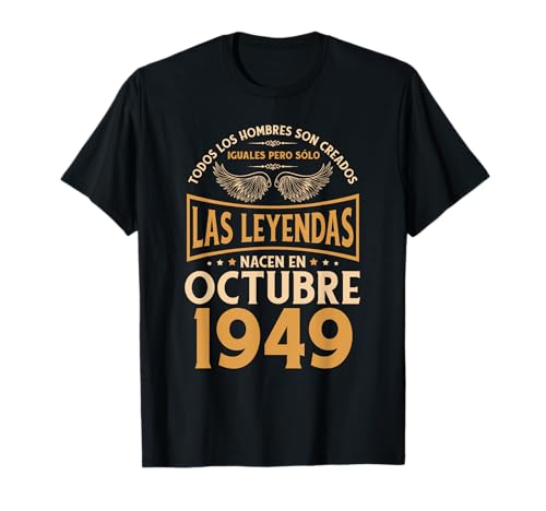 Cumpleaños Hombre Regalos Las Leyendas Octubre 1949 Camiseta