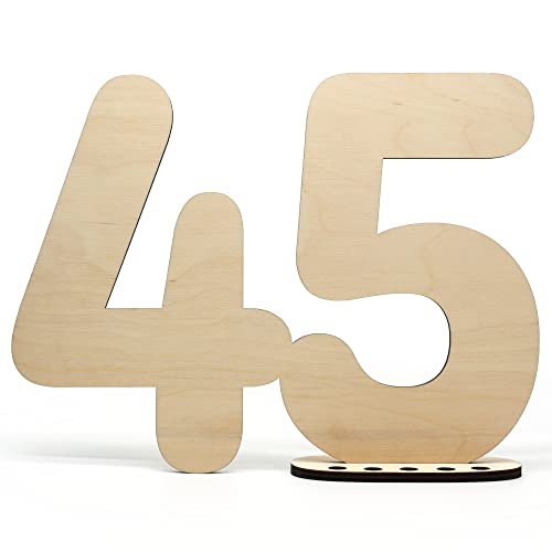 HAGEFOL Libro de visitas de madera con cartel decorativo número 45 – para escribir como regalo...