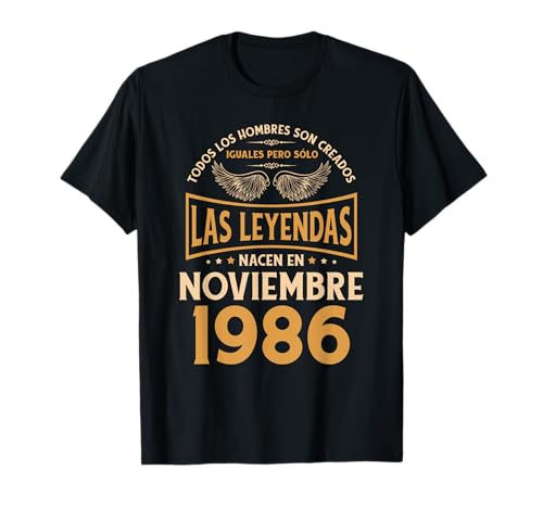 Cumpleaños Hombre Regalos Las Leyendas Noviembre 1986 Camiseta