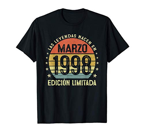 Las Leyendas Nacen En Marzo 1998 23 años Cumpleaños Regalo Camiseta