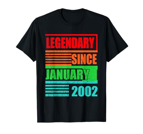 25 cumpleaños Legendario Desde enero de 2002 Camiseta