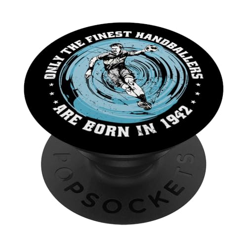 Balonmanista Handball Cumpleaños Nacido en 1942 Balonmano PopSockets PopGrip Adhesivo