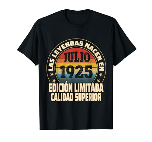 Edición Limitada Julio 1925 - Cumpleaños 99 Años Camiseta