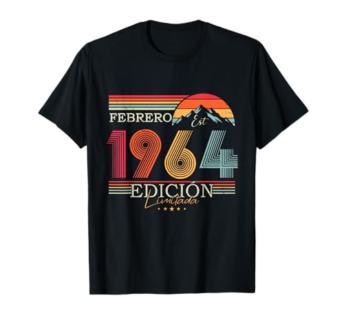 1964 Vintage Febrero Cumpleaños Retro Hombre Mujer Regalo Camiseta