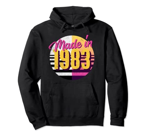 Los años 80 Estilo Retro Cumpleaños 1983 Sudadera con Capucha