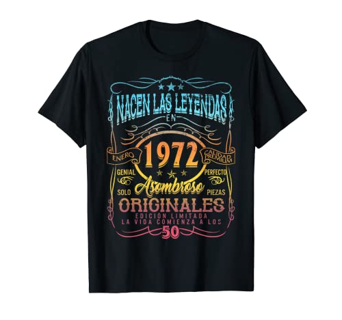 Las leyendas nacen en enero de 1972 cumpleaños hijo regalo Camiseta