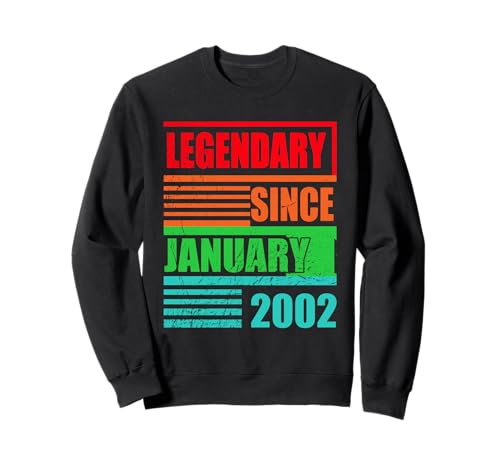 25 cumpleaños Legendario Desde enero de 2002 Sudadera