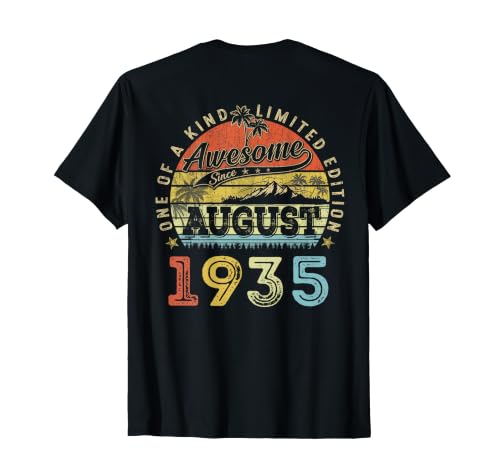 (ON Back) 91 Edición Limitada 1935 Agosto 91 Cumpleaños Camiseta