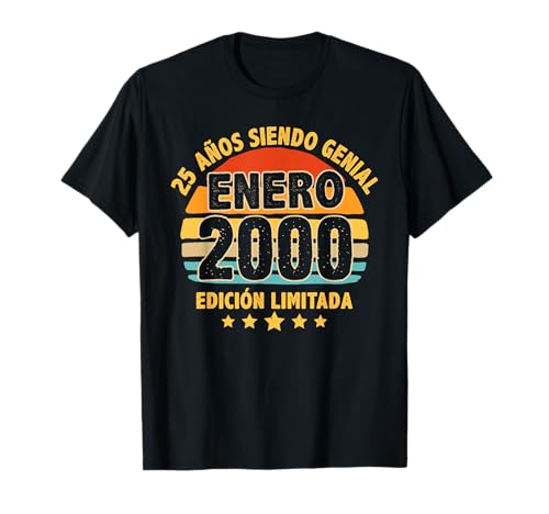 Enero 2000 25 Años Hombre Cumpleaños Regalo Enero 2000 Camiseta