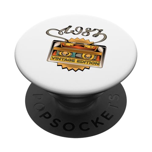 Edición Vintage 1987 Cumpleaños 1987 Nacido en 1987 Vintage PopSockets PopGrip Adhesivo
