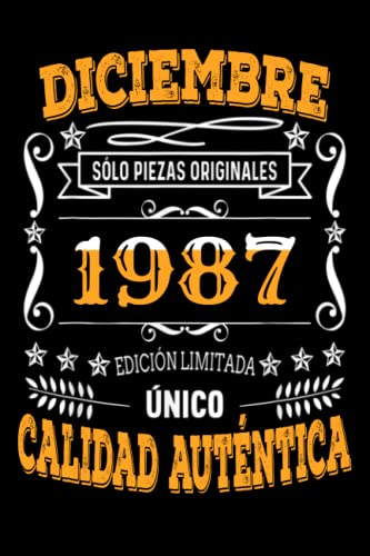 CUADERNO, diciembre 1987, 35 Años Siendo Genial: Regalo de 35 cumpleaños para mujeres y hombres,...