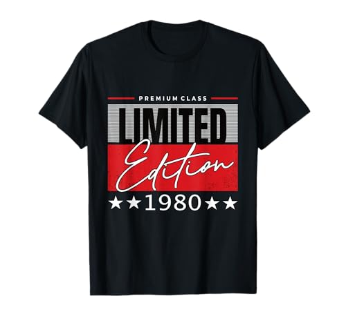 Edición Limitada 1980 Cumpleaños 1980 Nacido en 1980 Camiseta