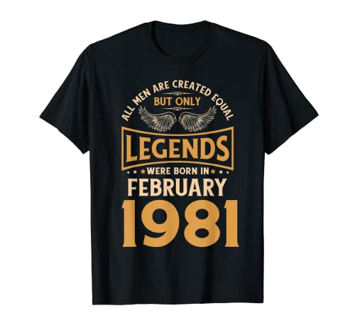 Las leyendas de cumpleaños nacieron en febrero de 1981. Camiseta
