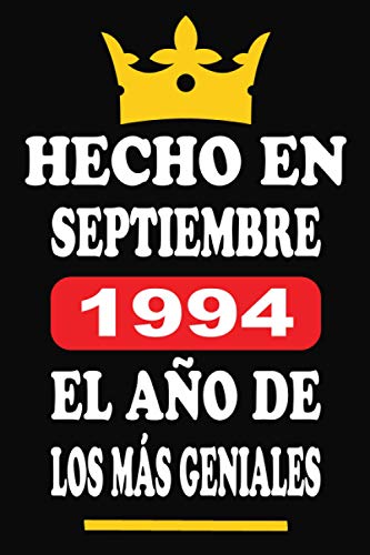Hecho En Septiembre 1994 El Año De Los Más Geniales: Libro de visitas 26 años, cuaderno, 120...
