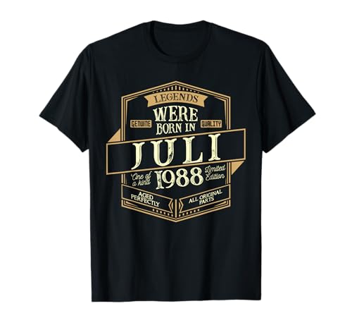 Julio 1988 Cumpleaños Hombre Camiseta