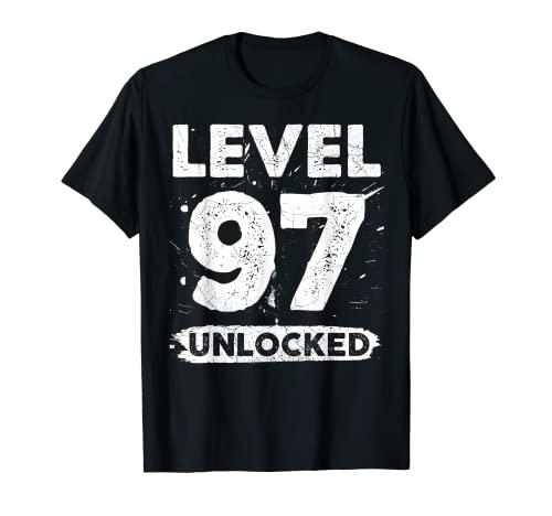 Level 97 Unlocked 97 años cumpleaños Camiseta