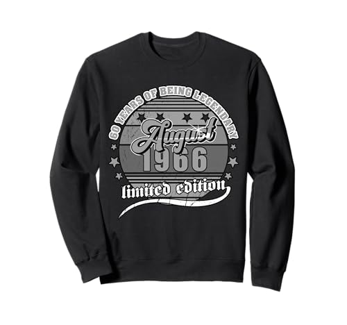 60 cumpleaños Agosto 1966 Vendimia 60 años Legendary Sudadera