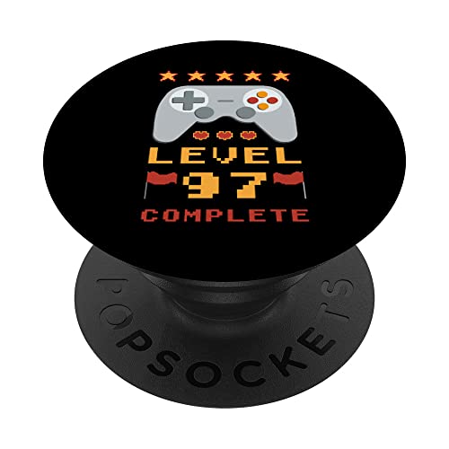 Cumpleaños 97 Nivel 97 Completo PopSockets PopGrip Intercambiable