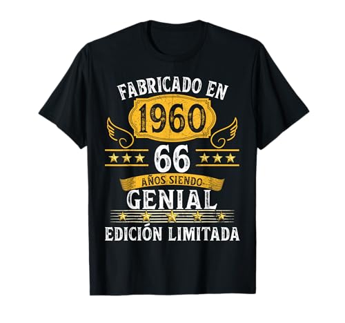 66 Años Cumpleaños Hombres Mujeres Fabricado En 1960 Camiseta