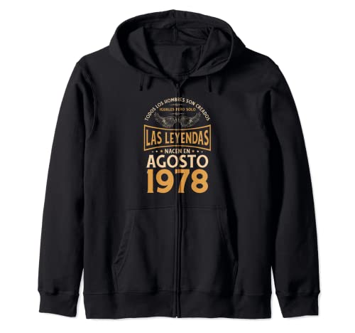 Cumpleaños Hombre Regalos Las Leyendas Agosto 1978 Sudadera con Capucha