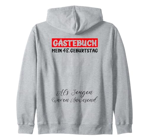 Gästebuch Mein 48. Geburtstag Libro de visitas Firma Sudadera con Capucha