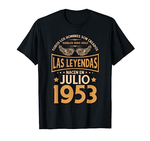 Cumpleaños Hombre Regalos Las Leyendas Julio 1953 Camiseta