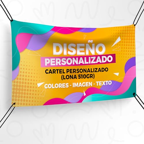 Pancarta Personalizada con Foto, Logo y Textos | Carteles Personalizados en Lona para Fiesta...