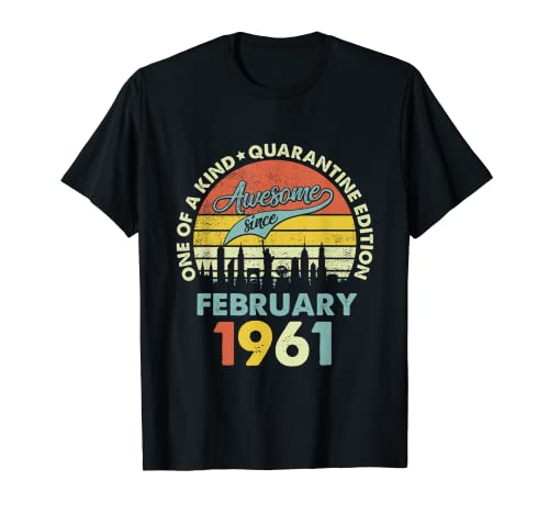 Ph Retro Impresionante Desde Febrero 1961 60 Fiesta de Cumpleaños Camiseta