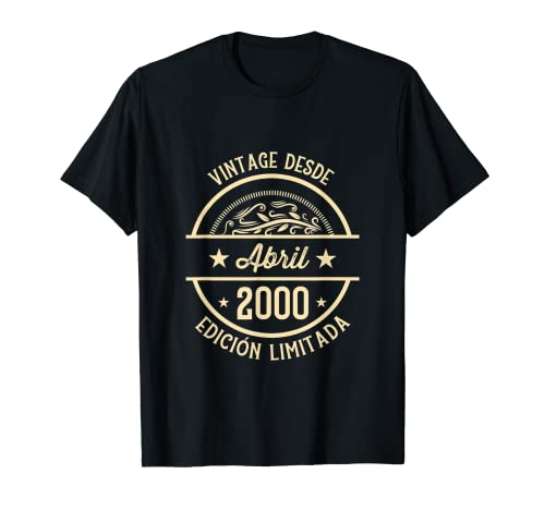 Cumpleaños Hombre Regalos Vintage Desde Abril 2000 Camiseta