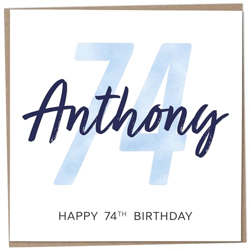 Tarjeta de felicitación de cumpleaños número 74 para hombres, recuerdo inusual de 74 años,...